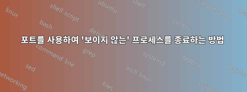 포트를 사용하여 '보이지 않는' 프로세스를 종료하는 방법