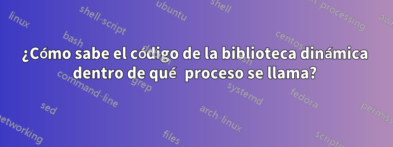 ¿Cómo sabe el código de la biblioteca dinámica dentro de qué proceso se llama?