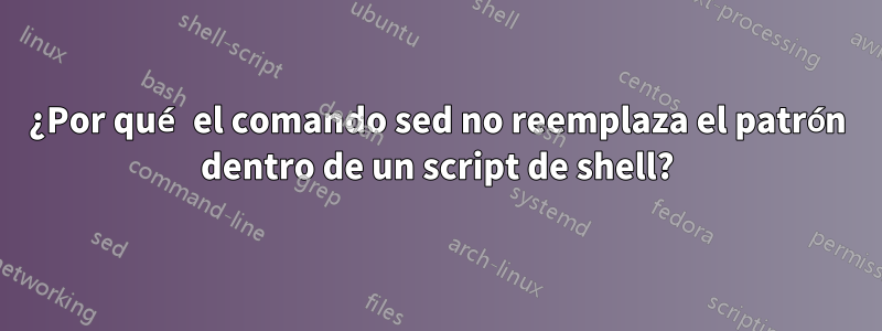 ¿Por qué el comando sed no reemplaza el patrón dentro de un script de shell?