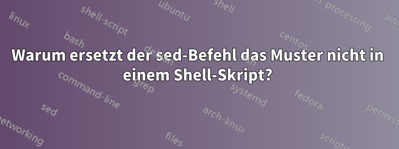 Warum ersetzt der sed-Befehl das Muster nicht in einem Shell-Skript?