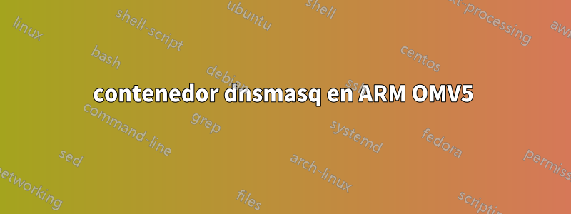 contenedor dnsmasq en ARM OMV5