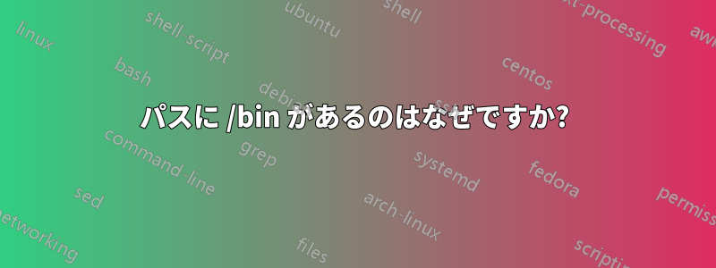 パスに /bin があるのはなぜですか?