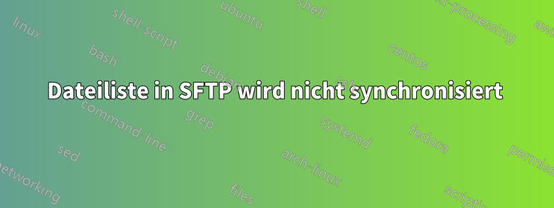 Dateiliste in SFTP wird nicht synchronisiert