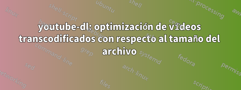 youtube-dl: optimización de vídeos transcodificados con respecto al tamaño del archivo