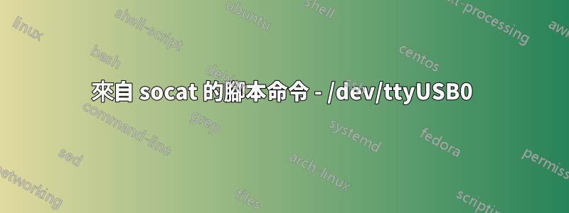 來自 socat 的腳本命令 - /dev/ttyUSB0