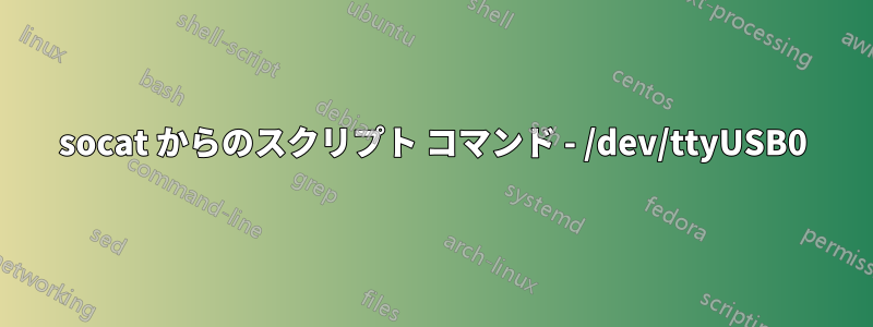 socat からのスクリプト コマンド - /dev/ttyUSB0