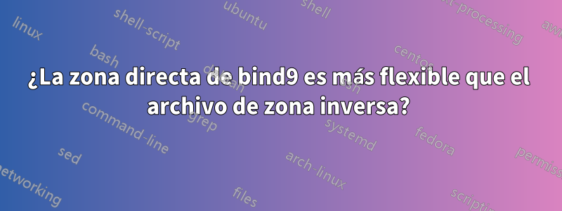 ¿La zona directa de bind9 es más flexible que el archivo de zona inversa?