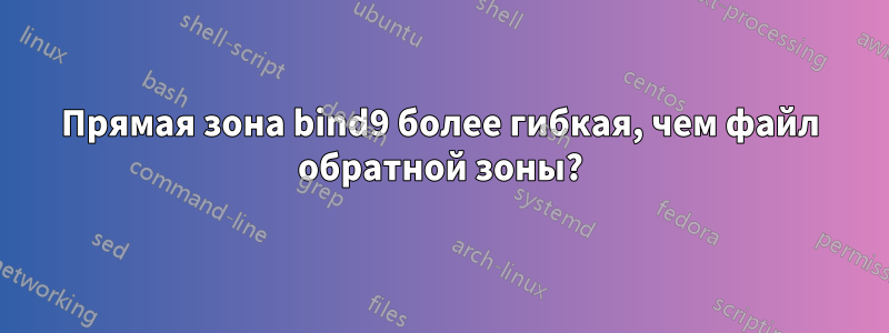 Прямая зона bind9 более гибкая, чем файл обратной зоны?