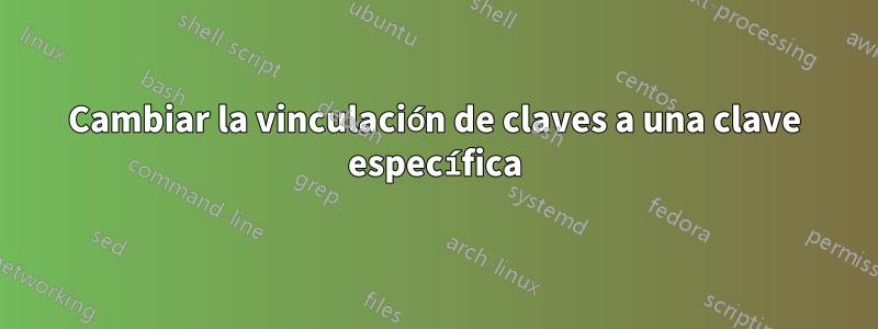 Cambiar la vinculación de claves a una clave específica