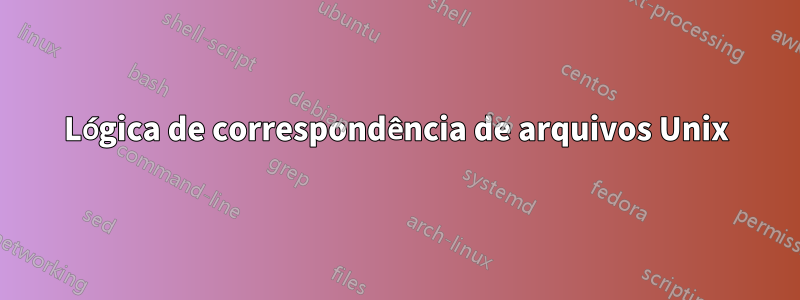 Lógica de correspondência de arquivos Unix