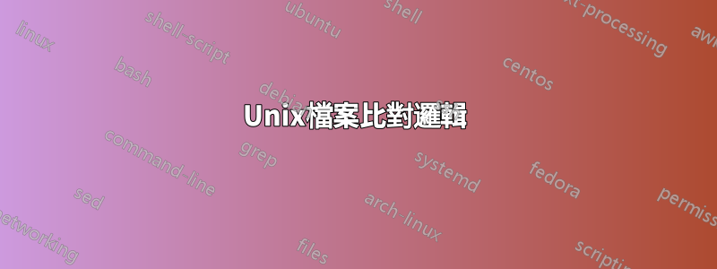 Unix檔案比對邏輯