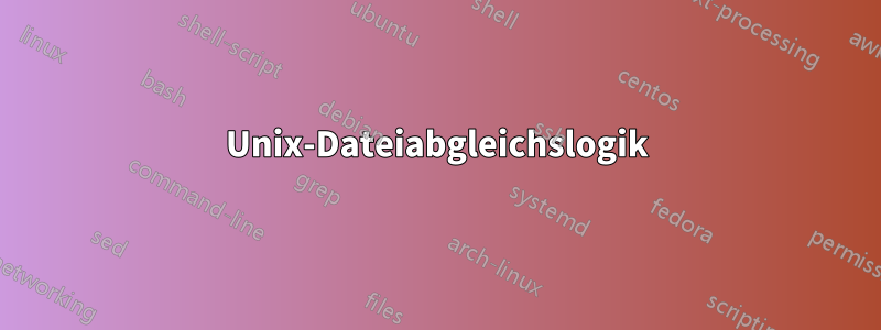 Unix-Dateiabgleichslogik