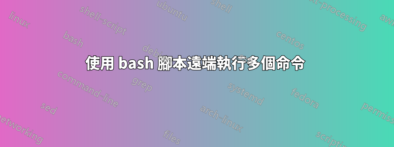 使用 bash 腳本遠端執行多個命令