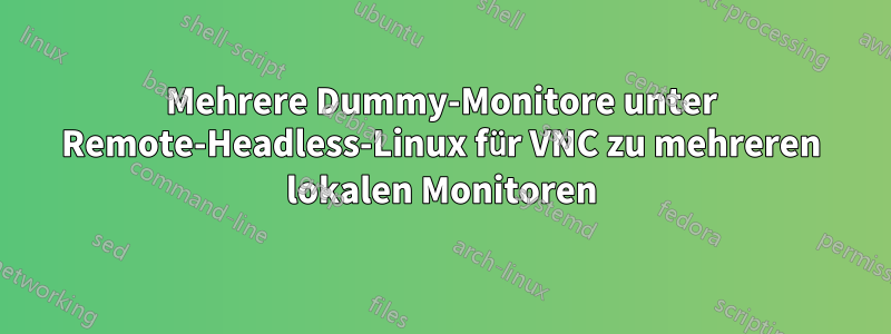 Mehrere Dummy-Monitore unter Remote-Headless-Linux für VNC zu mehreren lokalen Monitoren