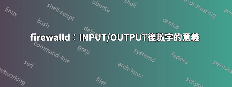 firewalld：INPUT/OUTPUT後數字的意義