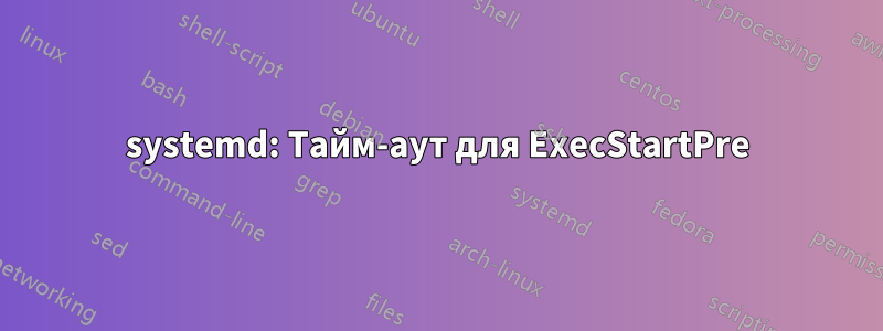 systemd: Тайм-аут для ExecStartPre