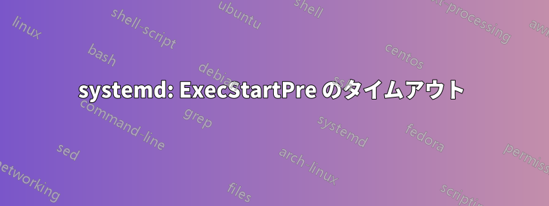 systemd: ExecStartPre のタイムアウト