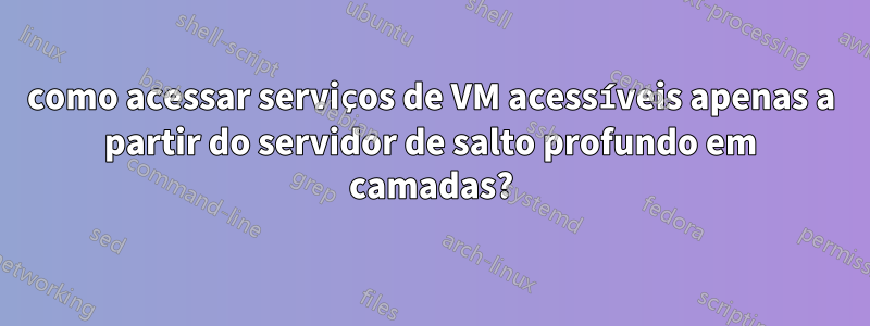 como acessar serviços de VM acessíveis apenas a partir do servidor de salto profundo em camadas?