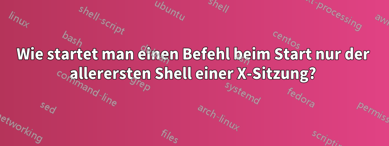 Wie startet man einen Befehl beim Start nur der allerersten Shell einer X-Sitzung?