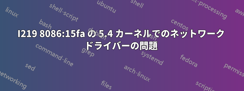 I219 8086:15fa の 5.4 カーネルでのネットワーク ドライバーの問題