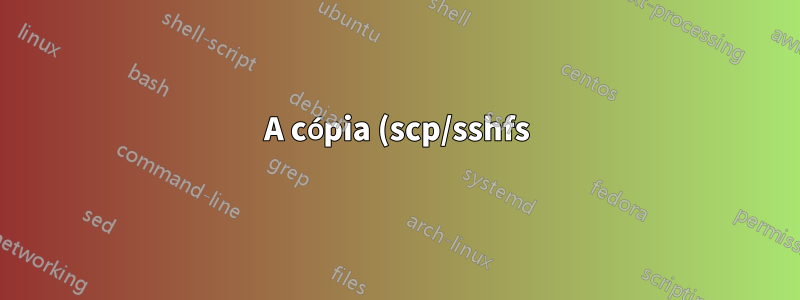 A cópia (scp/sshfs) é muito mais lenta do que o iperf3 sugeriria
