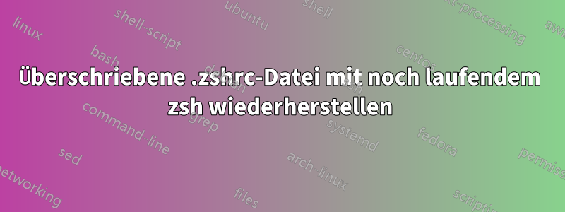 Überschriebene .zshrc-Datei mit noch laufendem zsh wiederherstellen