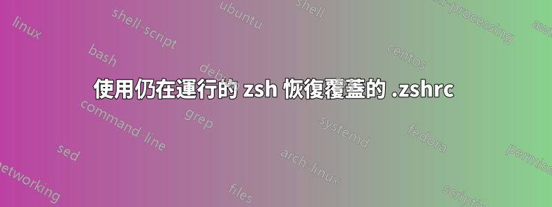 使用仍在運行的 zsh 恢復覆蓋的 .zshrc