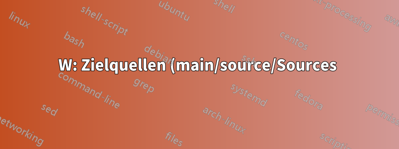 W: Zielquellen (main/source/Sources) ist mehrfach in /etc/apt/sources.list:2 und /etc/apt/sources.list:7 konfiguriert.