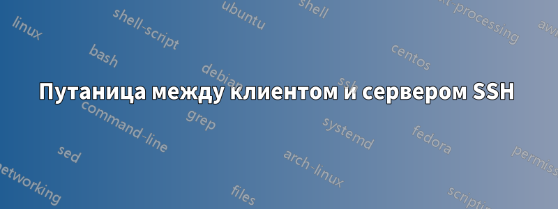 Путаница между клиентом и сервером SSH