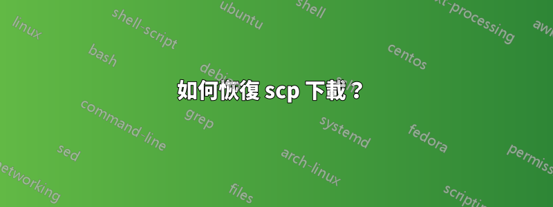 如何恢復 scp 下載？ 