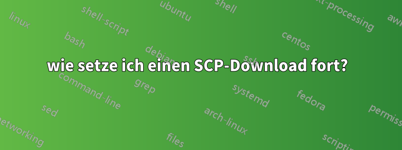 wie setze ich einen SCP-Download fort? 