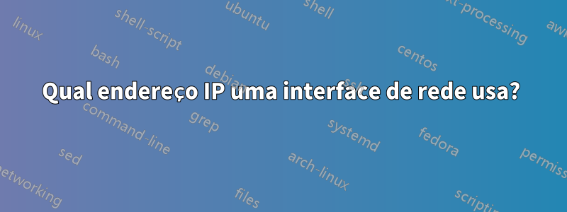 Qual endereço IP uma interface de rede usa?