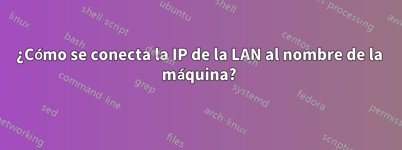 ¿Cómo se conecta la IP de la LAN al nombre de la máquina?