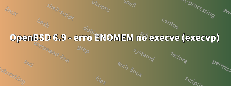 OpenBSD 6.9 - erro ENOMEM no execve (execvp)