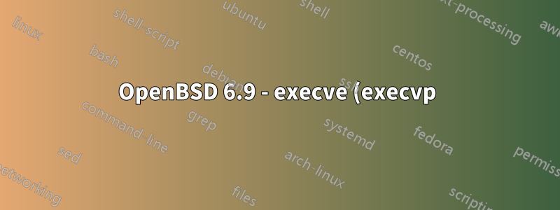 OpenBSD 6.9 - execve (execvp) 上的 ENOMEM 錯誤