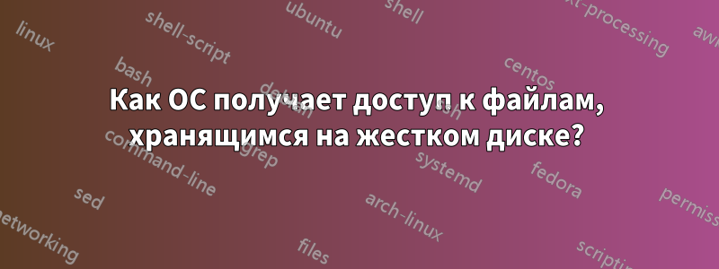 Как ОС получает доступ к файлам, хранящимся на жестком диске?