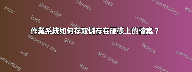 作業系統如何存取儲存在硬碟上的檔案？