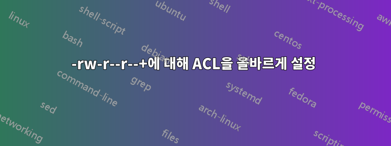 -rw-r--r--+에 대해 ACL을 올바르게 설정