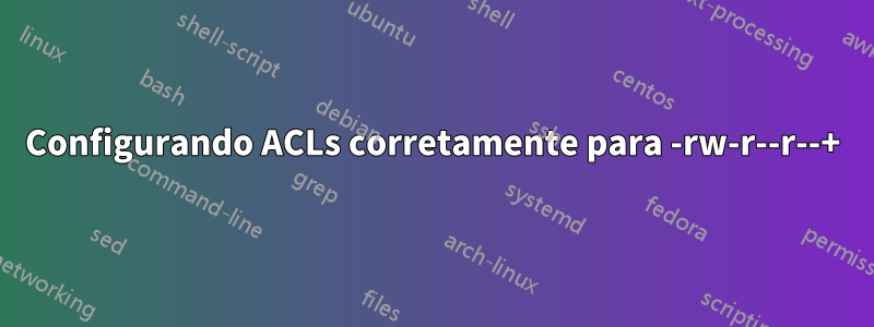 Configurando ACLs corretamente para -rw-r--r--+