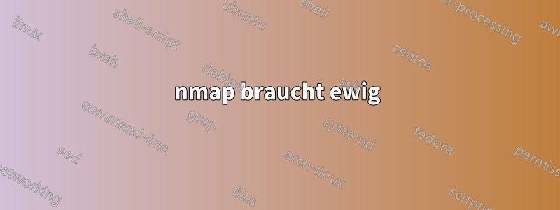 nmap braucht ewig