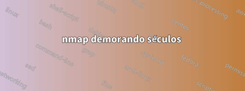 nmap demorando séculos