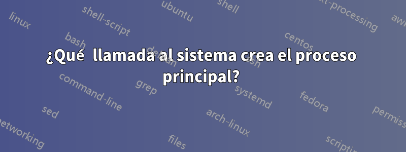 ¿Qué llamada al sistema crea el proceso principal?