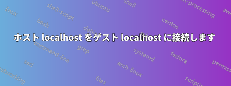 ホスト localhost をゲスト localhost に接続します