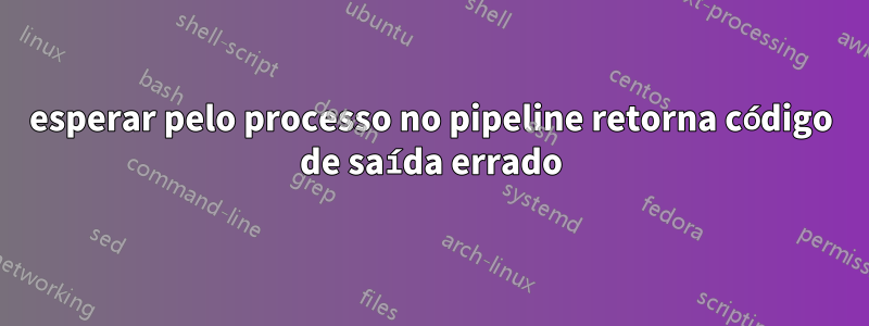 esperar pelo processo no pipeline retorna código de saída errado