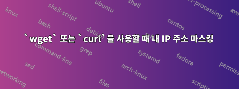 `wget` 또는 `curl`을 사용할 때 내 IP 주소 마스킹