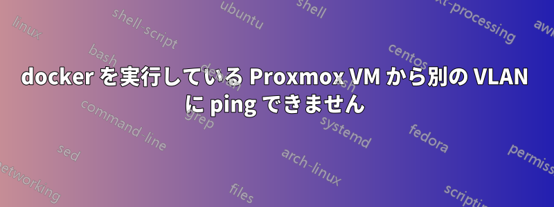 docker を実行している Proxmox VM から別の VLAN に ping できません