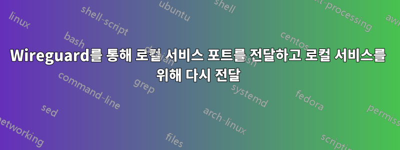 Wireguard를 통해 로컬 서비스 포트를 전달하고 로컬 서비스를 위해 다시 전달