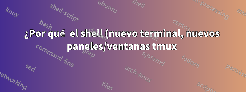 ¿Por qué el shell (nuevo terminal, nuevos paneles/ventanas tmux) tarda en cargarse?