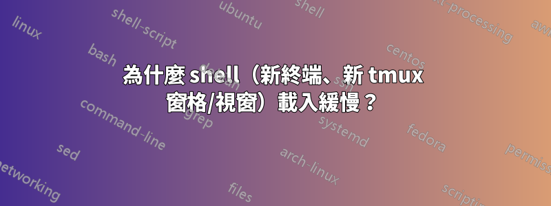 為什麼 shell（新終端、新 tmux 窗格/視窗）載入緩慢？