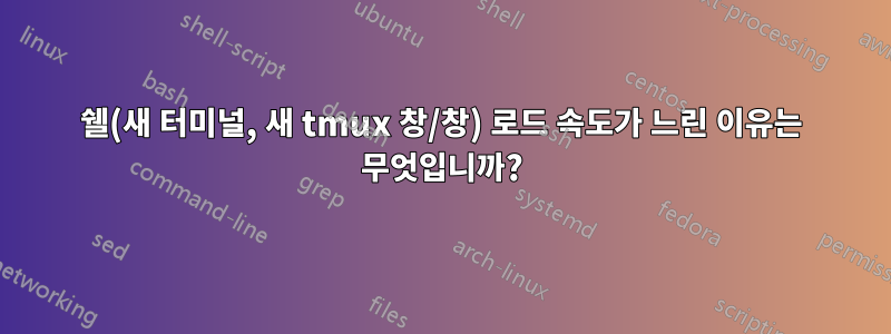 쉘(새 터미널, 새 tmux 창/창) 로드 속도가 느린 이유는 무엇입니까?